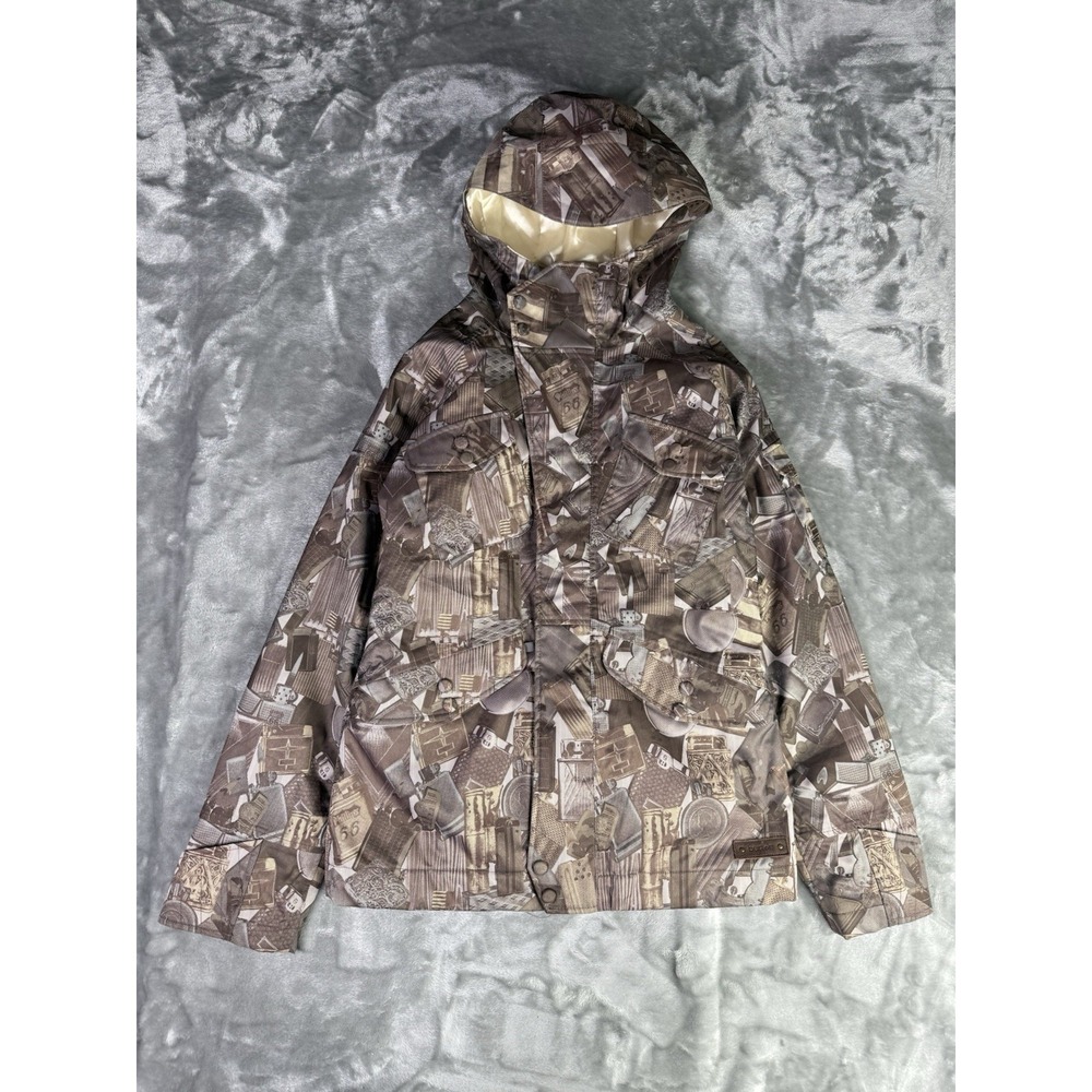 Burton DryRide All Over Print Lighters Pattern Route 66 Snowboarding Jacket Y2K